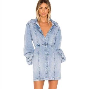Free People Mia Denim Mini Dress (Medium)